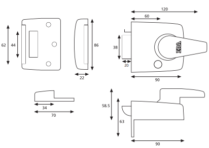 ERA BS 8621 Deadlocking Nightlatch