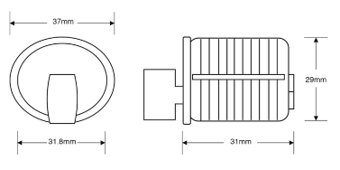 ASEC Thumbturn Screw In Cylinder