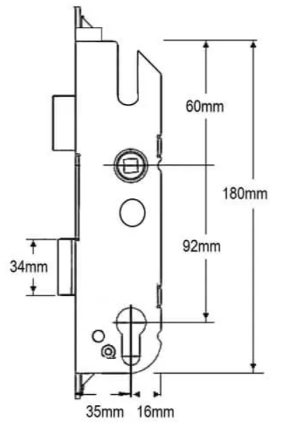 G-U New Key Operated Centre Lock Case