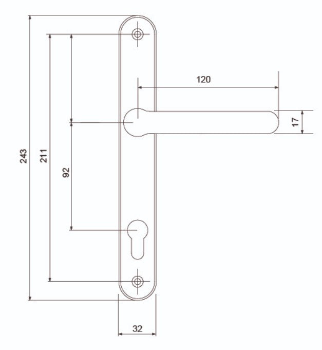 Balmoral Dummy R.H Lever/Lever Door Handle